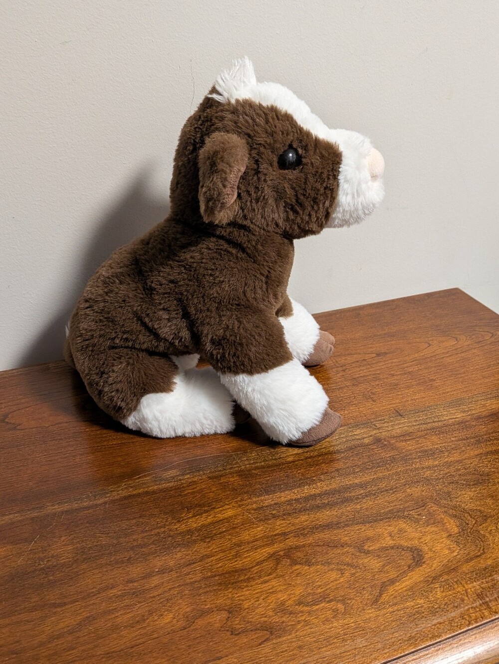Douglas Cuddle Toy. Cow plush. Brown And White. 10 Inches. Floppy Toy. EUC.